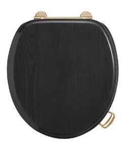 Изображение товара Крышка-сиденье Boheme Vogue 907-B-G для унитаза, микролифт, черный, золото