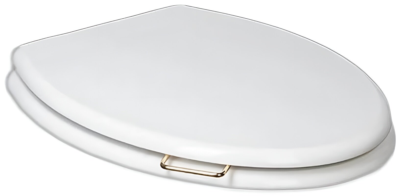 Изображение товара Крышка-сиденье для унитаза Boheme Puro 958-G с микролифтом белое в золоте