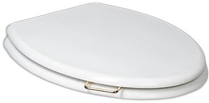 Изображение товара Крышка-сиденье для унитаза Boheme Puro 958-G с микролифтом белое в золоте