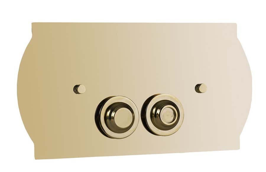 Изображение товара Клавиша смыва Boheme Imperiale 652 латунь золото двухрежимный механизм