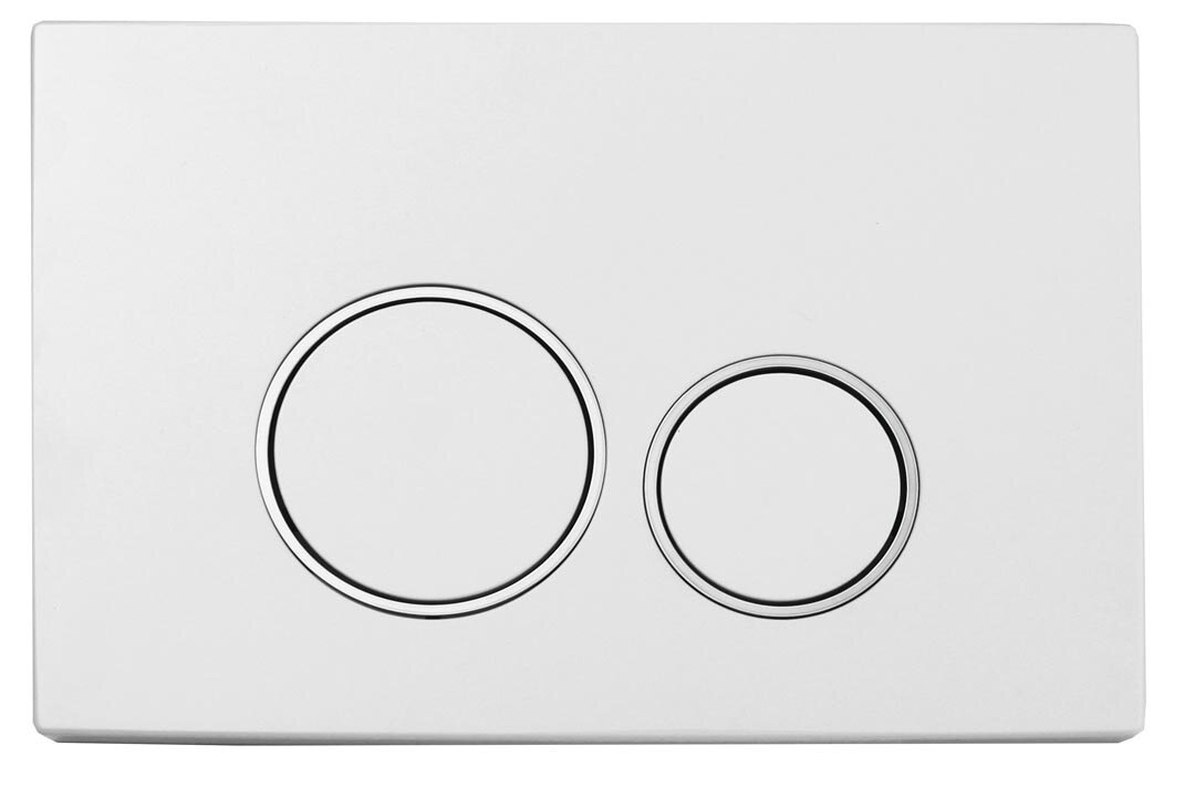 Изображение товара Клавиша смыва Boheme White Chromo, пластик, кнопки круглые, белый, хром, 661