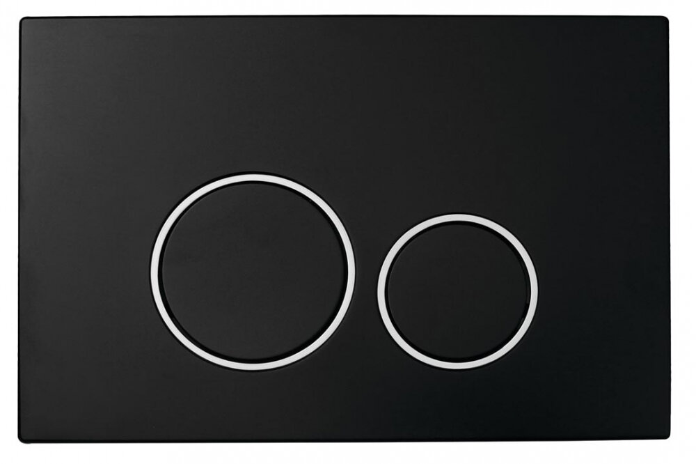 Изображение товара Клавиша смыва Boheme NeoArt Black Chromo двухрежимная пластик хром 24 см
