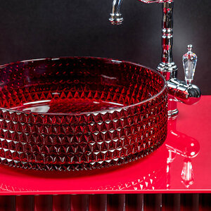 Изображение товара Раковина Boheme Monaco 817-R 39 см накладная, рубиновый