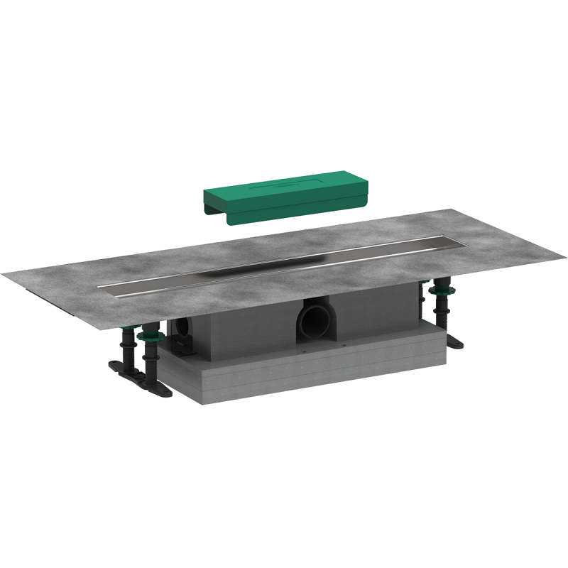 Изображение товара Дренажный канал Hansgrohe uBox universal, 60 см, стандартный (не вровень с полом), 56022180, цвет серый