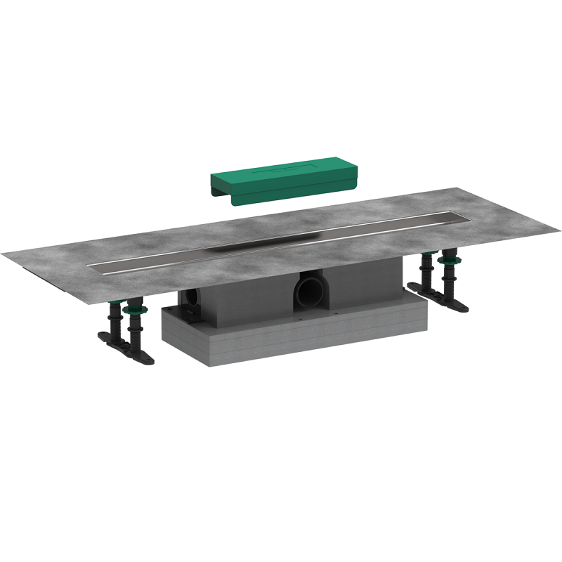 Изображение товара Дренажный канал Hansgrohe uBox universal, 70 см, стандартный (не вровень с полом), 56023180, цвет серый