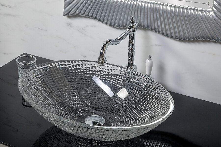 Изображение товара Раковина накладная Boheme NeoArt 813, 51 см, прозрачная