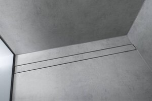 Изображение товара Дренажный канал Hansgrohe uBox universal, 100 см, установка вровень с полом, 56020180, цвет серый