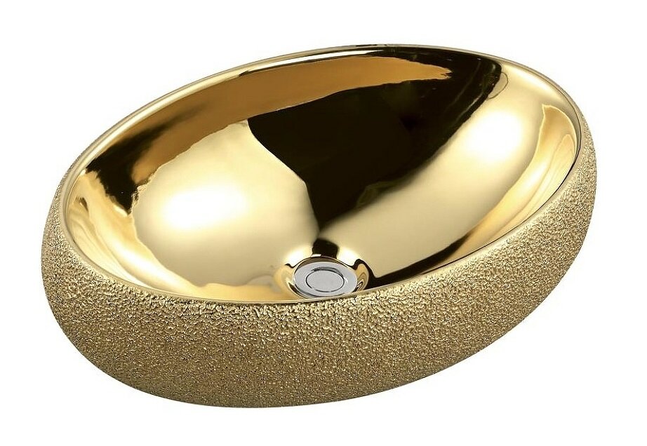 Изображение товара Раковина Boheme NeoArt 860 накладная овальная золото 48 см для ванной и кухни Изображение товара Раковина Boheme NeoArt 860 накладная овальная золото 48 см для ванной и кухни
