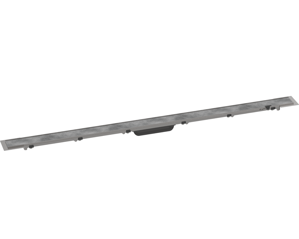 Изображение товара Решетка для дренажного канала Hansgrohe RainDrain Rock, 120-130 см, подрезная, под плитку, хром, 56034000
