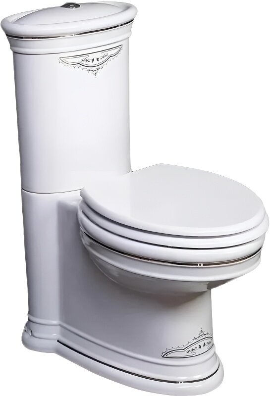 Изображение товара Напольный унитаз Boheme Puro 959-CR с узором Chrome