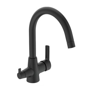 Изображение товара Смеситель для кухни Vidima Uno, под фильтр, черный матовый, BA356XG (выставочный образец, отсутствует упаковка)