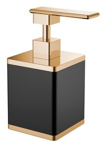 Изображение товара Дозатор жидкого мыла Boheme 200 мл, черный, золото, 10969-B-G