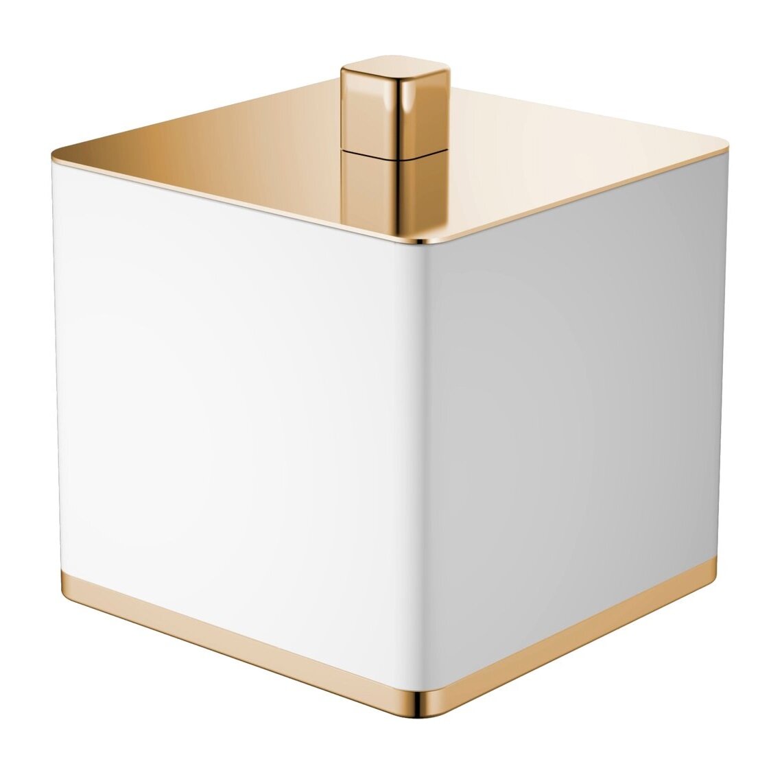 Изображение товара Стакан для ватных дисков Boheme белый, золото 10964-W-G