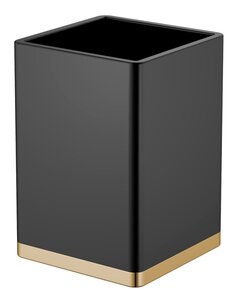 Изображение товара Стакан Boheme из латуни и керамики черный с золотом 10961-B-G