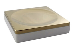 Изображение товара Мыльница Boheme, белый, золото, 10960-W-G