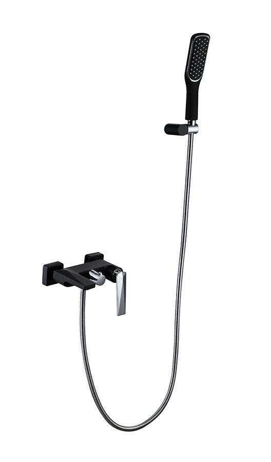 Изображение товара Смеситель Boheme Venturo 373-B для ванны, с душевым гарнитуром, черный, хром