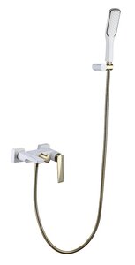 Изображение товара Смеситель Boheme Venturo 383-W для ванны с душевым гарнитуром белый золото