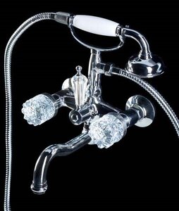 Изображение товара Смеситель Boheme Crystal 273-CRST для ванны, с душевым гарнитуром, хром