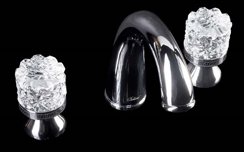 Изображение товара Смеситель Boheme Crystal 277-CRST для раковины на 3 отверстия, хром