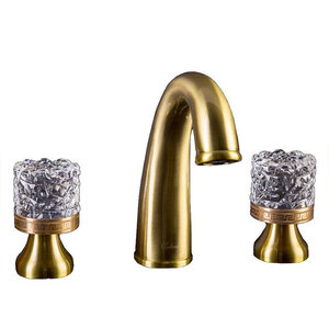 Изображение товара Смеситель Boheme Crystal 317-CRST для раковины на 3 отверстия, бронза
