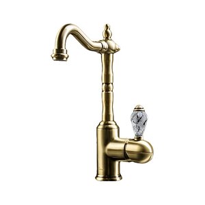 Изображение товара Смеситель для раковины Boheme Crystal 302-CRST высокий бронза Италия