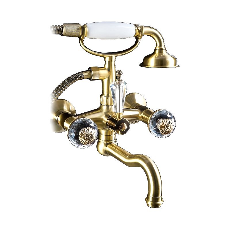 Изображение товара Смеситель Boheme Flora 313-FL для ванны с душевым гарнитуром, бронза