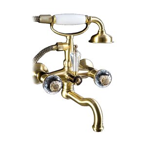 Изображение товара Смеситель Boheme Flora 313-FL для ванны, с душевым гарнитуром, бронза