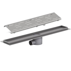 Изображение товара Дренажный канал MEPA 150307, 1200 мм, в комплекте ножки, сифон 0,81л/с, с накладкой на слив MEPA 150315, нарушена упаковка