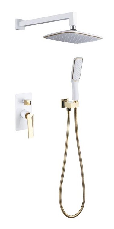 Изображение товара Душевая система Boheme Venturo 384-W верхний и ручной душ белый золото
