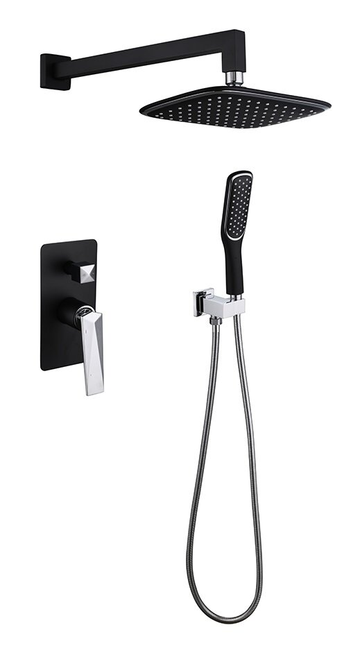 Изображение товара Душевая система Boheme Venturo 374-B верхний и ручной душ хром черный Италия