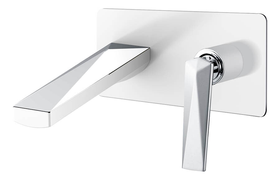 Изображение товара Смеситель для раковины Boheme Venturo 375-W встраиваемый белый с хромом