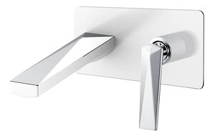 Изображение товара Смеситель Boheme Venturo 375-W для раковины, встраиваемый, белый, хром