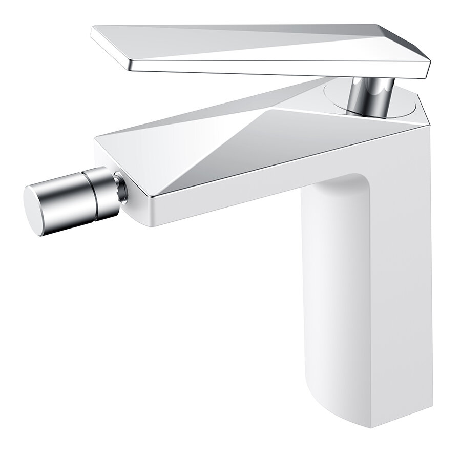 Изображение товара Смеситель для биде Boheme Venturo 376-W белый хром однорычажный Италия