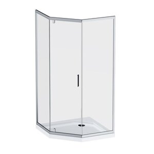 Изображение товара Душевой уголок Am.Pm Gem 5-corner Pivot 90x90 см матовый хром стекло прозрачное Германия