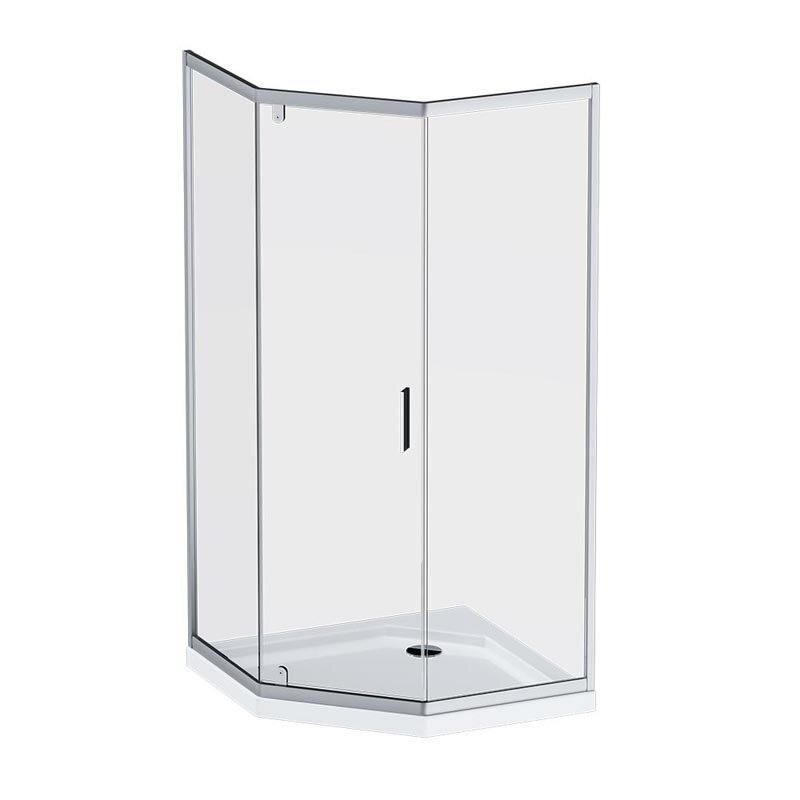 Изображение товара Душевой уголок Am.Pm Gem 5-corner Pivot, 90 х 90 см, профиль матовый хром, стекло прозрачное, W90G-405-090MT
