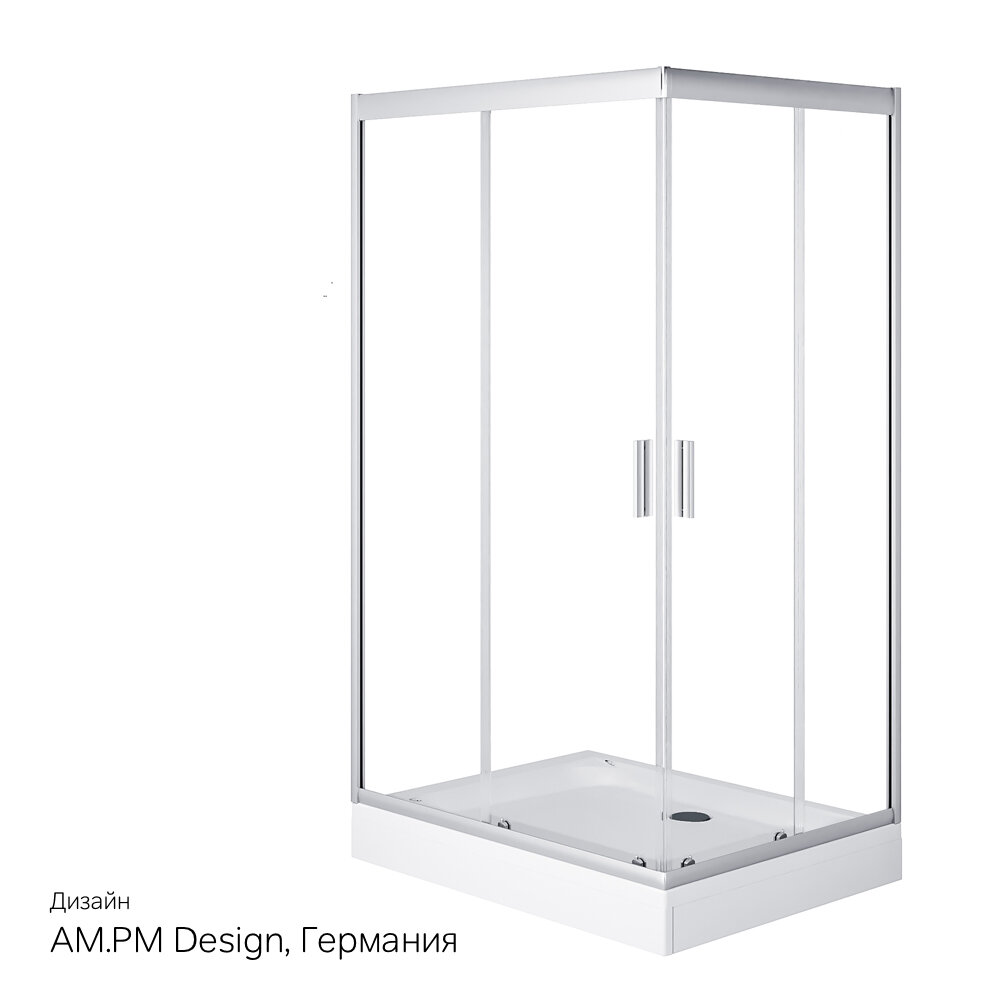 Изображение товара Душевой уголок Am.Pm Gem Twin Slide 120x90 см, матовый хром