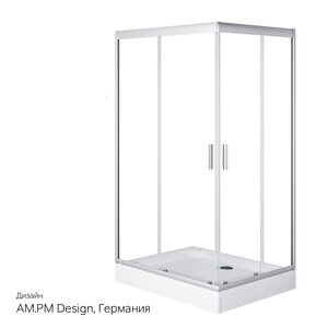 Изображение товара Душевой уголок Am.Pm Gem Twin Slide, 120 х 90 см, профиль матовый хром, стекло прозрачное, W90G-404-120290-MT