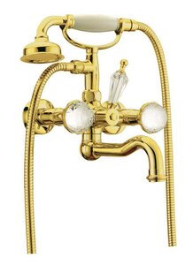 Изображение товара Смеситель Boheme Imperiale 333 Presente для ванны, с душевым гарнитуром, золото