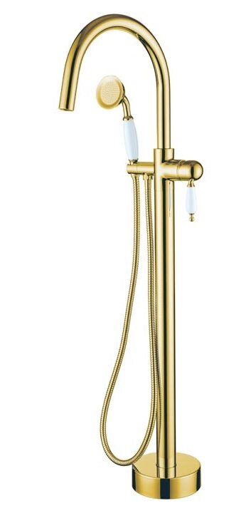 Изображение товара Смеситель для ванны напольный Boheme Imperiale 289 золото ретро Италия