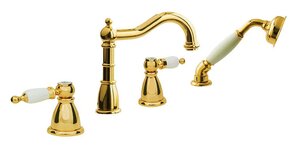 Изображение товара Смеситель Boheme Tradizionale 395 Oro для ванны на 4 отверстия, золото