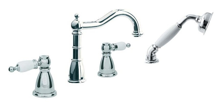 Изображение товара Смеситель Boheme Tradizionale Chromo для ванны на 4 отверстия, хром