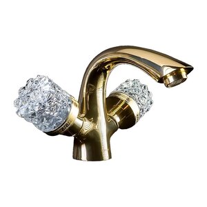 Изображение товара Смеситель Boheme Crystal 291-CRST для раковины, золото