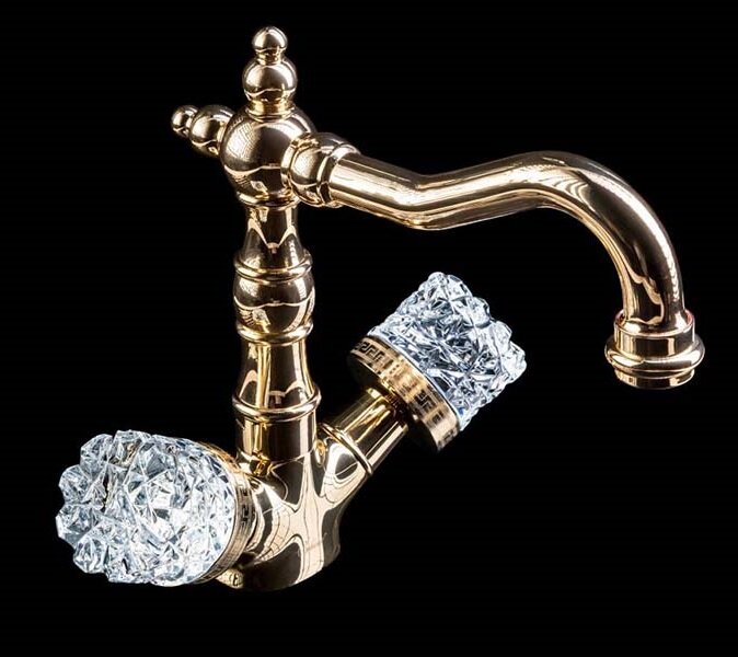 Изображение товара Смеситель Boheme Crystal 292-CRST для раковины, золото