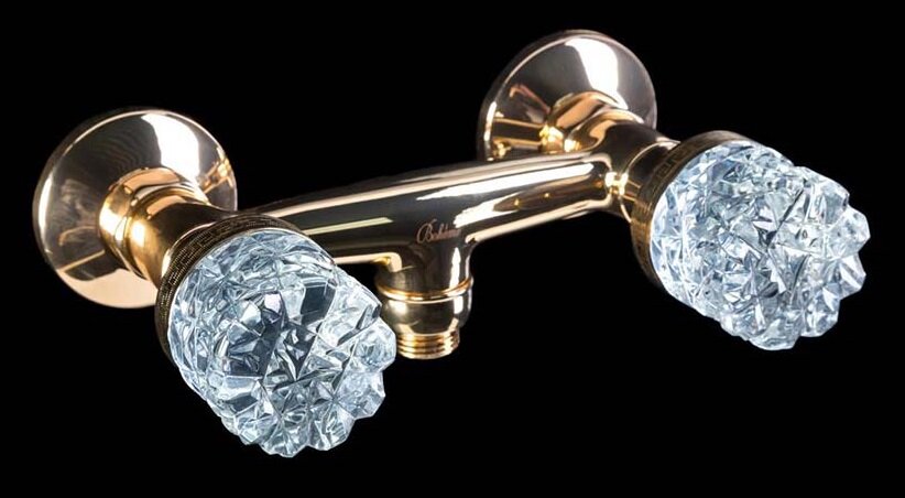 Изображение товара Смеситель Boheme Crystal 294-CRST для душа, золото