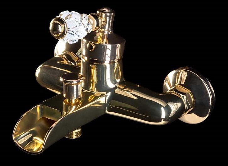 Изображение товара Смеситель Boheme Vogue 213-CRST Crystal для ванны с душевым гарнитуром