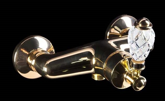 Изображение товара Смеситель Boheme Vogue Crystal 214-CRST для душа, золото