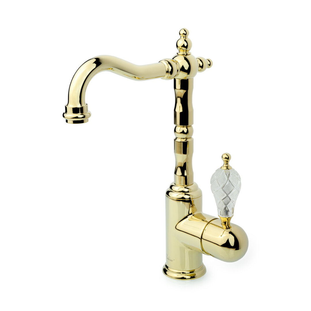 Изображение товара Смеситель Boheme Crystal 282-CRST высокий для раковины золото Изображение товара Смеситель Boheme Crystal 282-CRST высокий для раковины золото