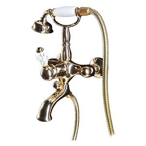 Изображение товара Смеситель Boheme Crystal 283-CRST для ванны, с душевым гарнитуром, золото