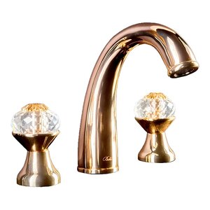Изображение товара Смеситель Boheme Flora 297-FL для раковины на 3 отверстия, золото