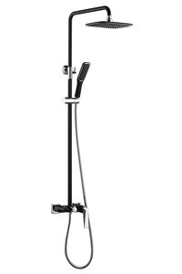 Изображение товара Душевая система Boheme Venturo 378-B верхний и ручной душ черный хром 25 см
